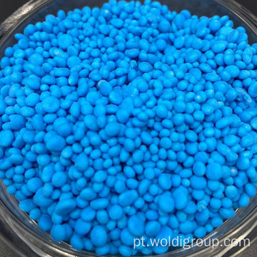 Fertilizante composto NPK 13-13-21 Cor azul